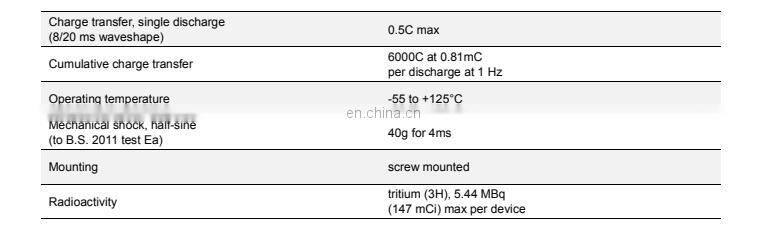 GXP30 Spark Gaps High-energy Ignition Tube Switch Tube for Industrial Equipment