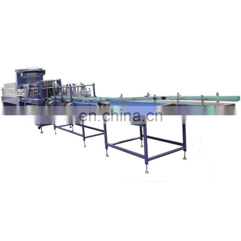 High speed linear type heat tunnel shrink wrapping machine for small bottle