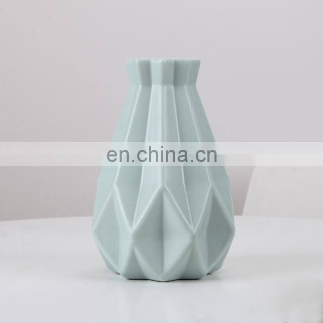 Plastic Flower Vase Decoration Home White Imitation Ceramic Flower Pot Nordic Decoration Vases for Flowers