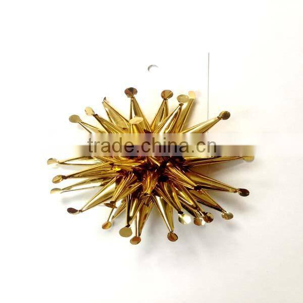 Colorful PET fancy ribbon bow with tips/Iridescent Luxury Bow Celebration Firework Bow/Colorful Firework Lade bow