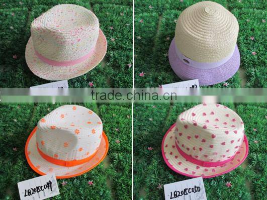 2016 New Straw Hats Cheap Fedora Hat For Girls