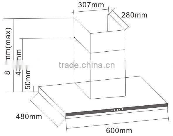 small smoke sensor stainless steel range hood