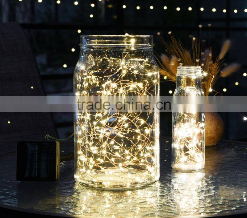 Solar Powered LED Fairy String Lights Waterproof Starry Copper Wire Light Ambiance Lighting