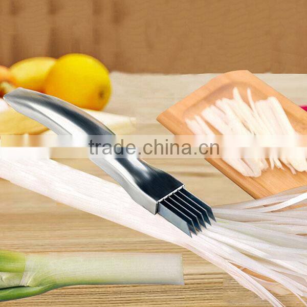 Latest Stainless steel Sharp Scallion knife Shred onion Cutter Slicer Vegetable Green Spring Onion Slicer Shredder Cutter Tool