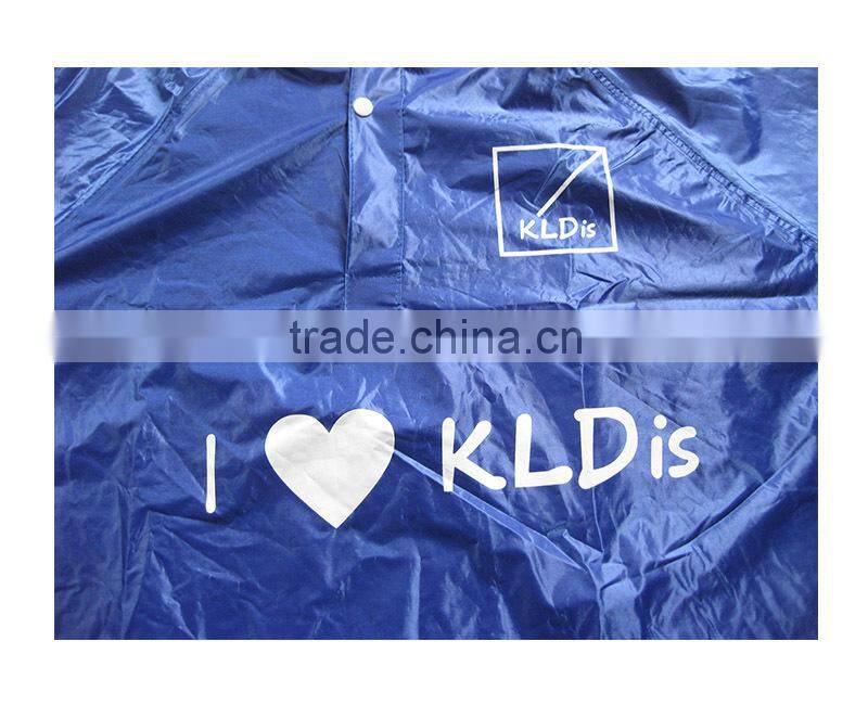 Professional customized rain poncho with sleeves