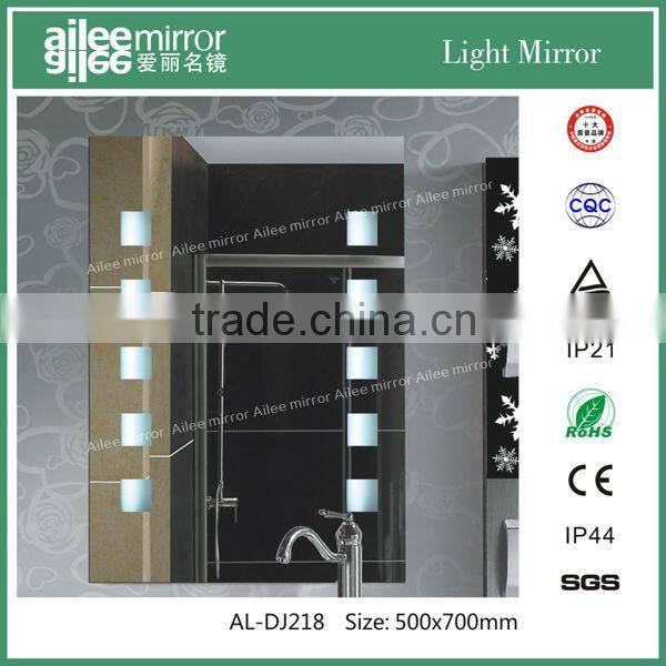 Well design bathroom shower mirror with led light