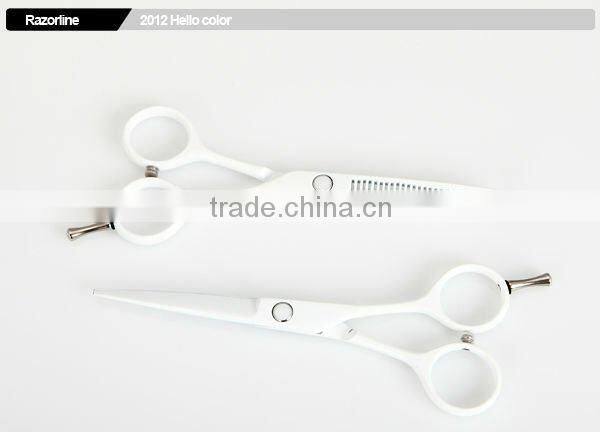 R8 WHITE/ Teflon coating/ Stainless steel/ Beauty supply/ Hairdressing scissor
