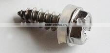 Hex head slotted Self tapping screw with EPDM washer