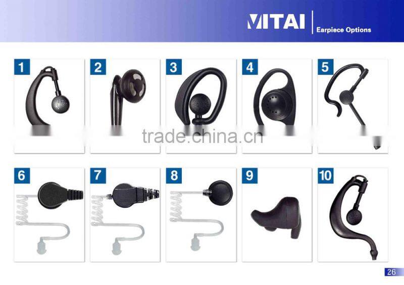 VITAI E14-L G shape single side Earphone for 2way radio