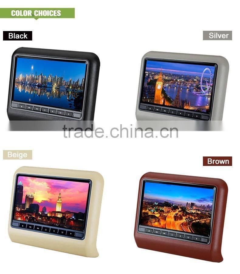 Factory outlut 10.1 inch Car headrest monitor with HDMI input,support DVD,USB,SD card.