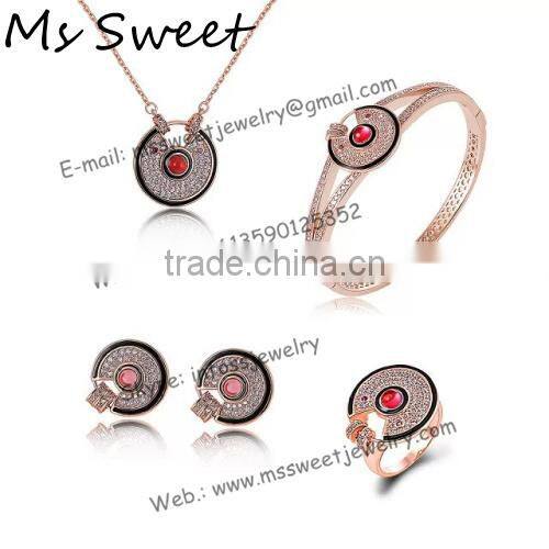 handmade newest design rhinestone jewelry set 2015
