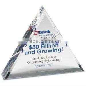 Acrylic clear paperweight with engraving letters