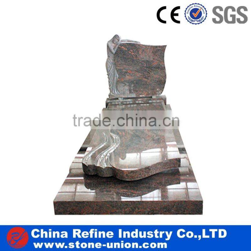 Customized grey tombstone and monument factory wholesale