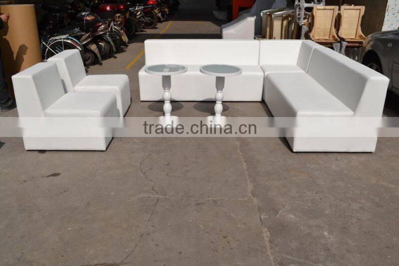 Pure white fabric sectional sofa set XYN430