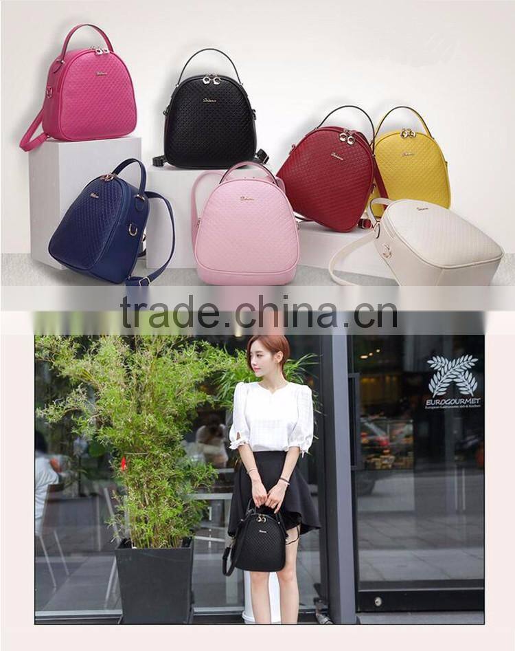 chain pattern fashion handbag new leisure girls PU shoulder backpack bag