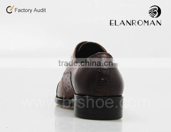 High quality new design men pointed toe genuine leather cowhide