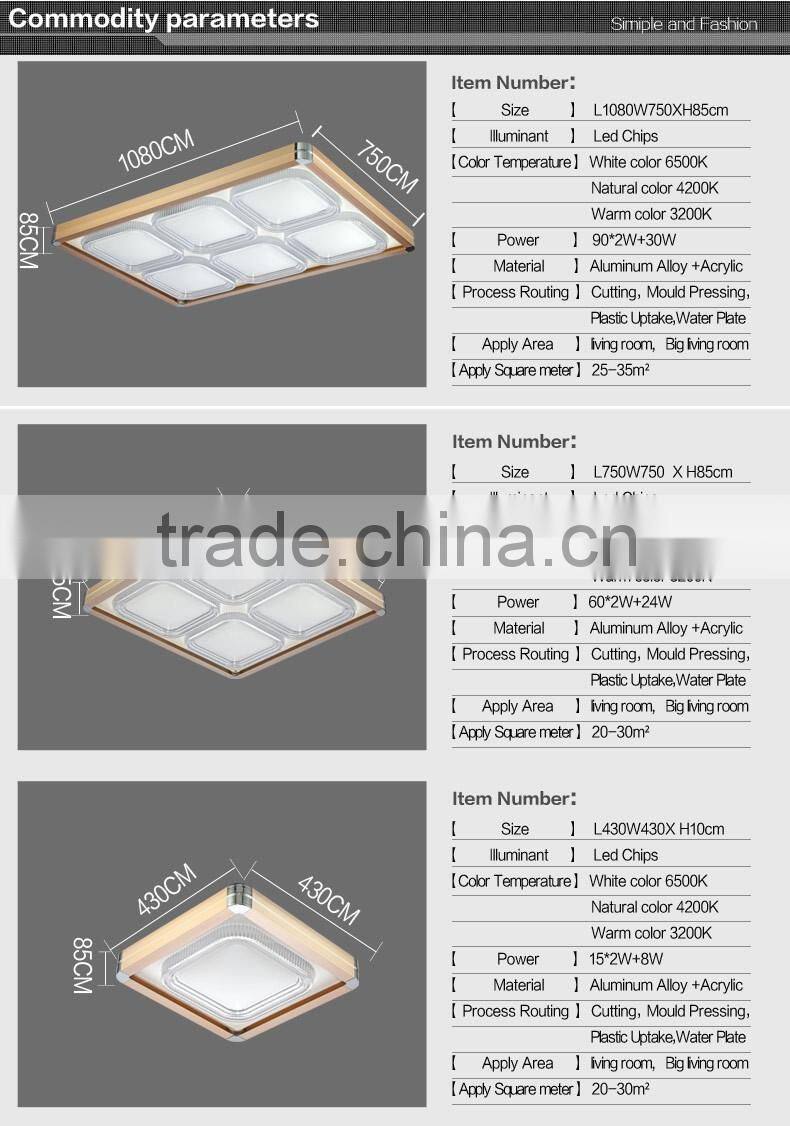 2016 high quality ceiling light fixtures led 5 years gurantee 60WX2
