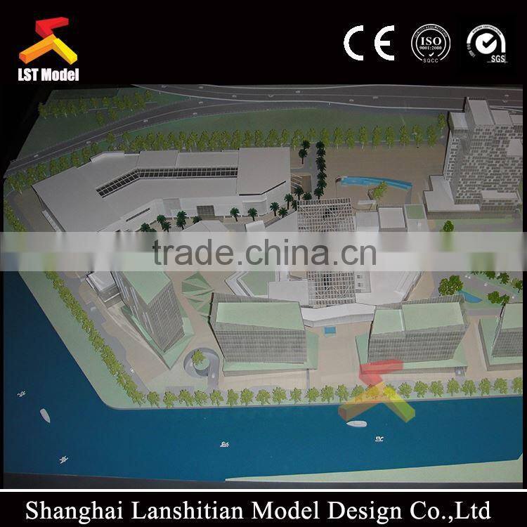 Commercial building model with all figures details ,miniature architectural model