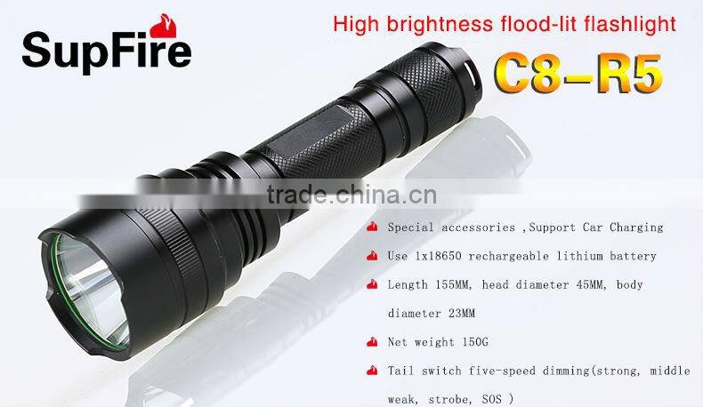 Rechargeable XML R5 LED Aluminum Flashlight