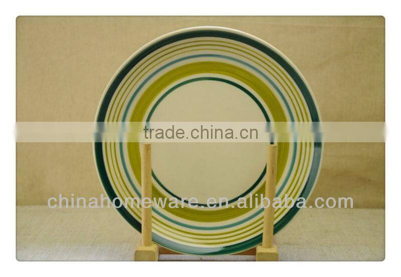 Colourful ceramic plate, stoneware dishes, stoneware dinnerware