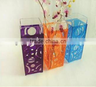 artificial flower vase! graceful acrylic transparentacrylic vase QCY-V4