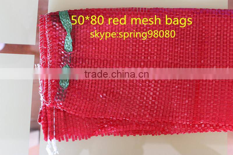red color cheap onion mesh bags / raschel mesh bags for sale