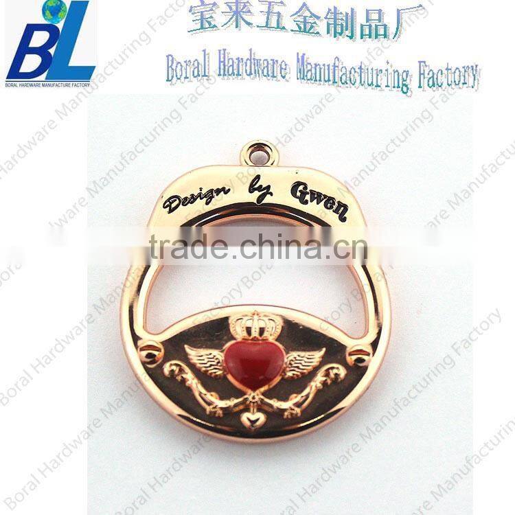 Beautiful enamel metal zipper pendant for handbags