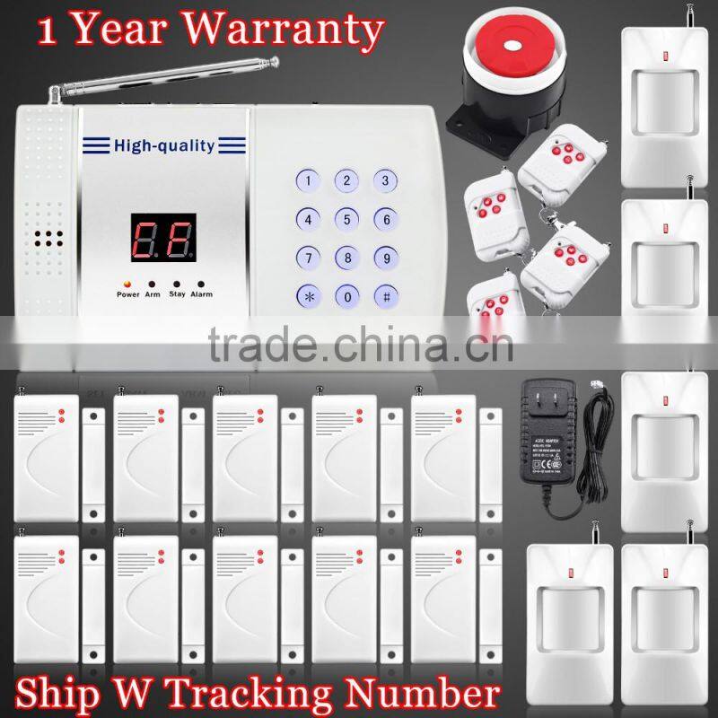 New Durable Quality Auto-Dial Wireless Defense Zones PSTN Home Security Anti- Theft Alarm System