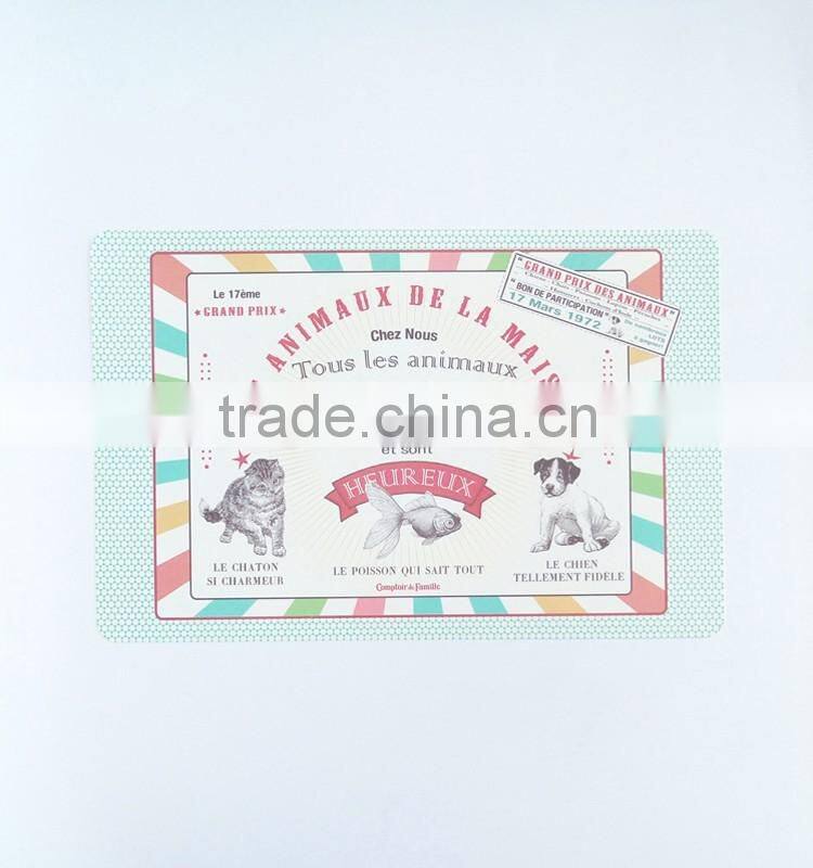 2016 new product thin plastic thin cutting board table mat