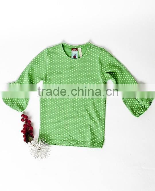 Cotton stripes Hot Sale Kids Shirts Lovely girls T shirts vertical stripes long sleeves t shirt kids