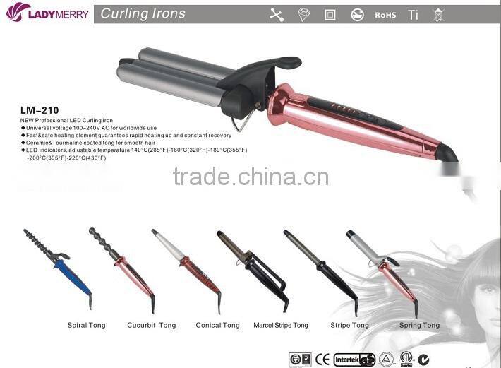 1" Nano Ionic Far infrared professional hair electric curling iron