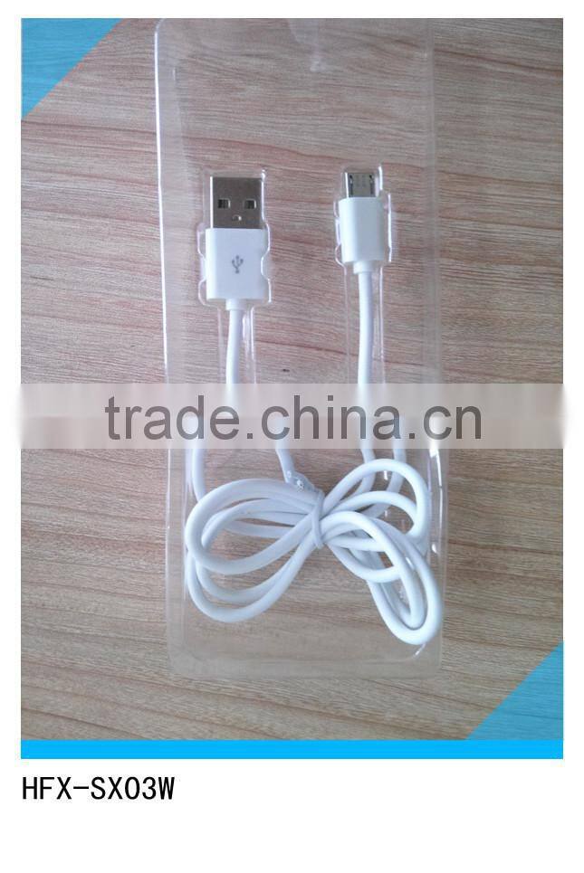 Pure copper conductor gold plated connector v2.0 Micro USB cable