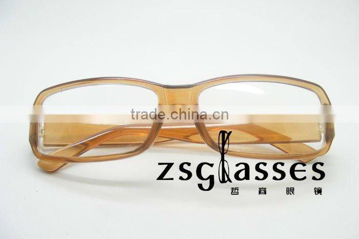The latest clear plastic frame reading glasses with PC frame and AC lens