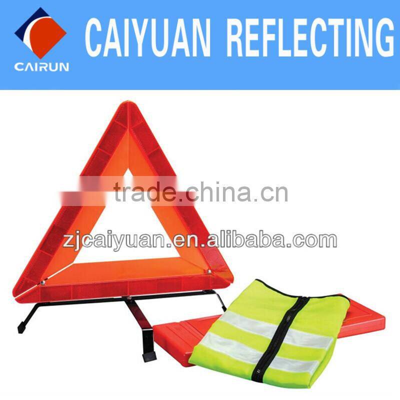 CY Reflector Warning Triangle Safety Vest Kit Jakcet