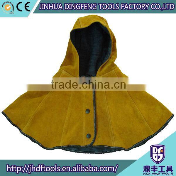 yellow high quality leather welding helmet