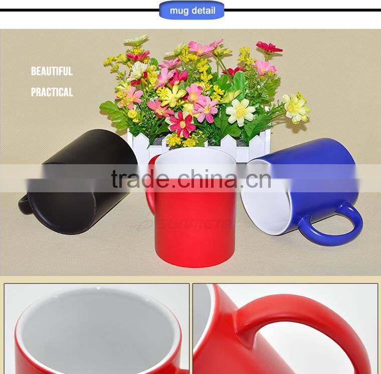 sublimation colour change mug, high quality ceramic mug factory direct supply