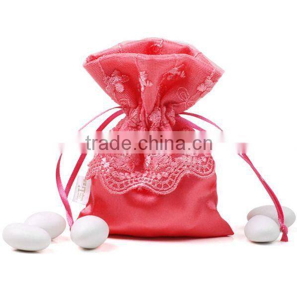 Pretty fabric jewelry pouches with lace