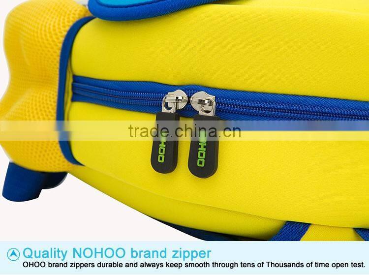 NOHOO Butterfly Waterproof Kids Bags Neoprene fashionable school bags Cartoon Animals School Bags
