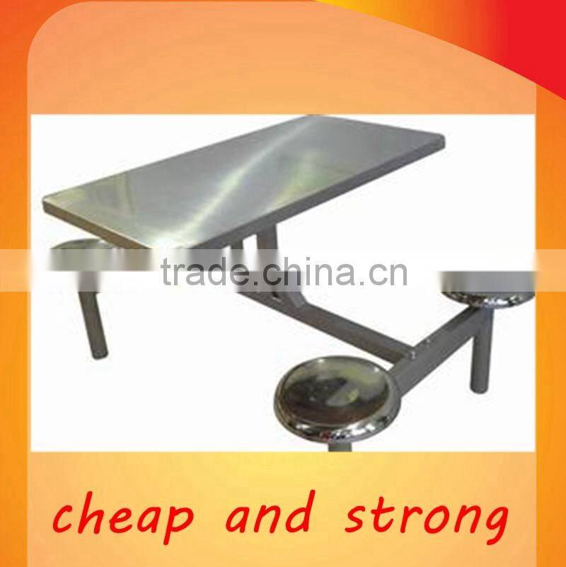 school canteen 304 stainless steel 4 person dining set