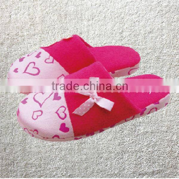 2014 women's winter slippers sweet heart Love cartoon butterfly slippers home flats indoor floor cotton padded shoes
