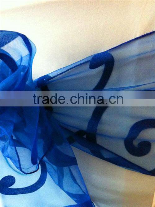 Transparent Nylon Flocking Organza Fabric