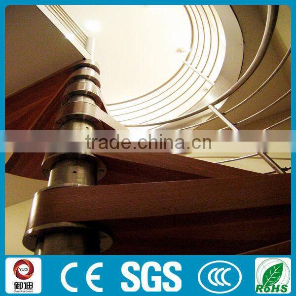 Wood Tread Prefabricated Spiral Stairs