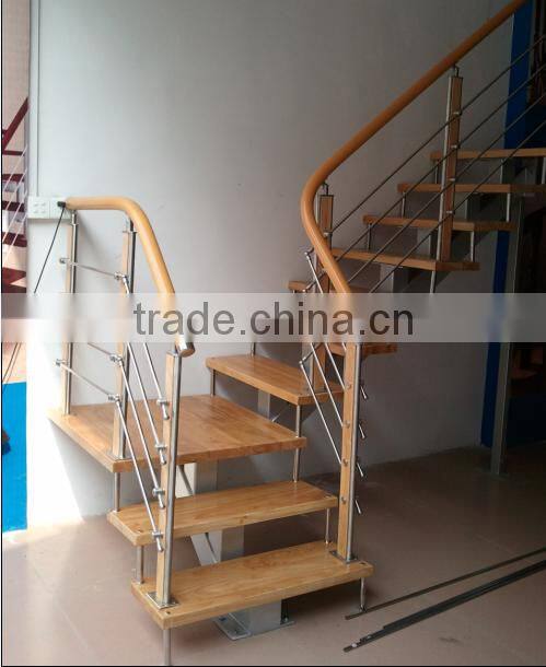 Norway project modern wrought iron loft staircase interior --YUDI