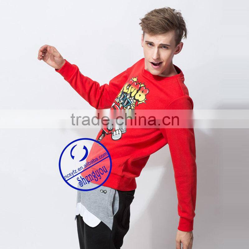 Custom 100% Fleece Polyester Men Wholesale Hoodie Sweatshirts