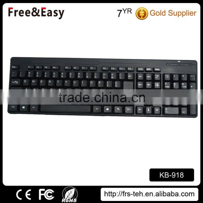 2016 manufacture standard 2.4g wireless keyboard for desktop/laptop
