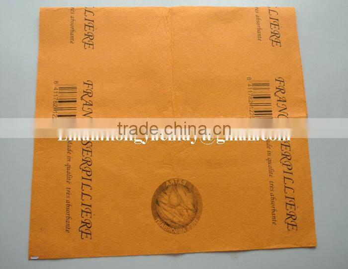Logo printed orange super absorbent needle punched germany nonwoven floor dust cloth