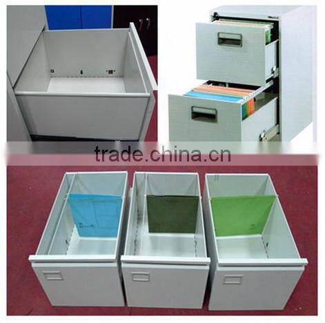 Fireproof colorful lateral three drawer steel storage filling cabinet