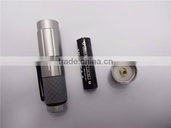 GS-5019 Aluminum 0.75W strong light led small torch light with rubber and clip