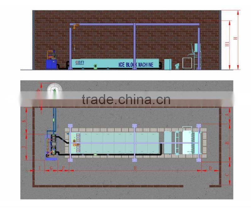 Guangzhou industrial ice block making machine for sale