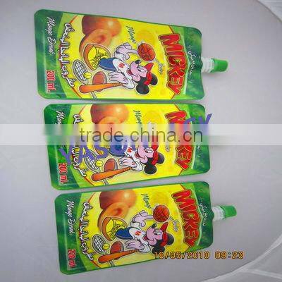 standing juice suction nozzle bag